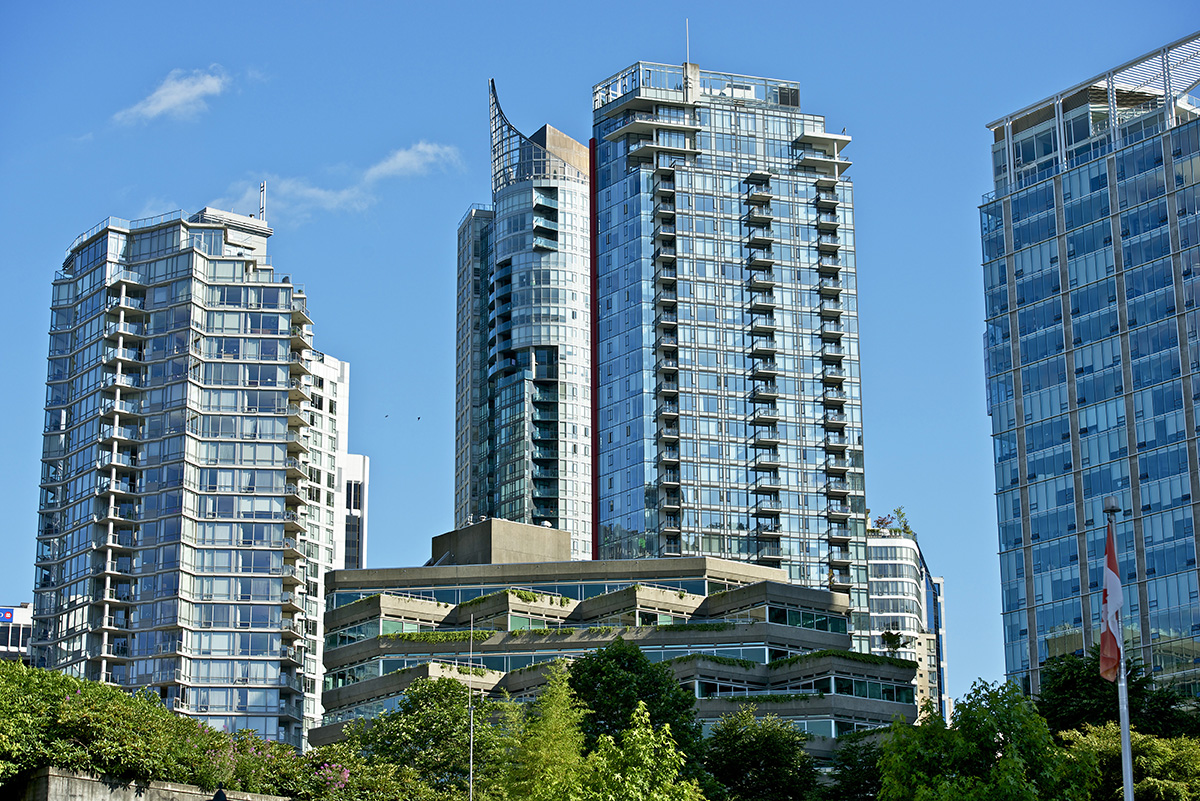 Condo building with monthly maintenance fees