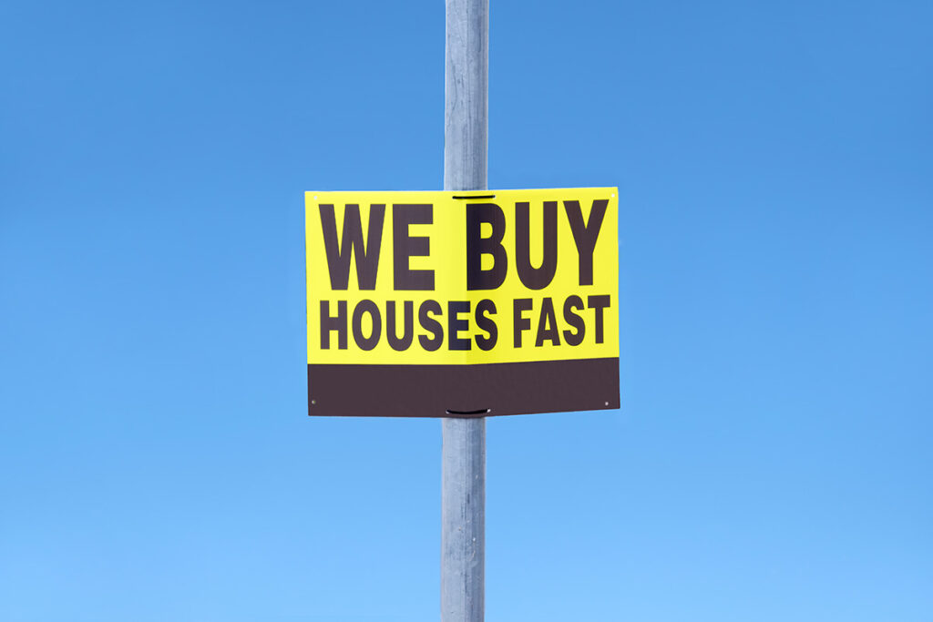 We Buy Houses cash offer yard sign